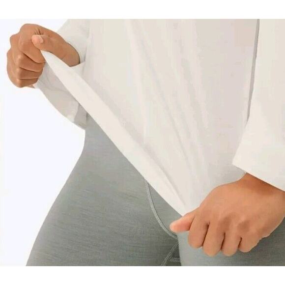 allbirds Natural Flow Studio Shirt Women’s Large Long Sleeve NWT $68 Blizzard - Picture 3 of 13